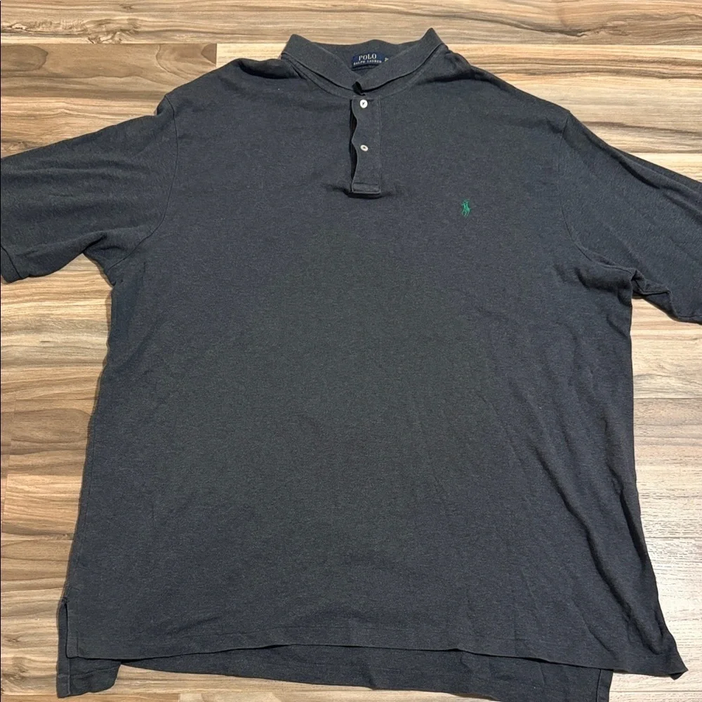 Polo Ralph Lauren Polo Shirt Mens 4XLT Tall Charcoal Heather Soft Touch Classic